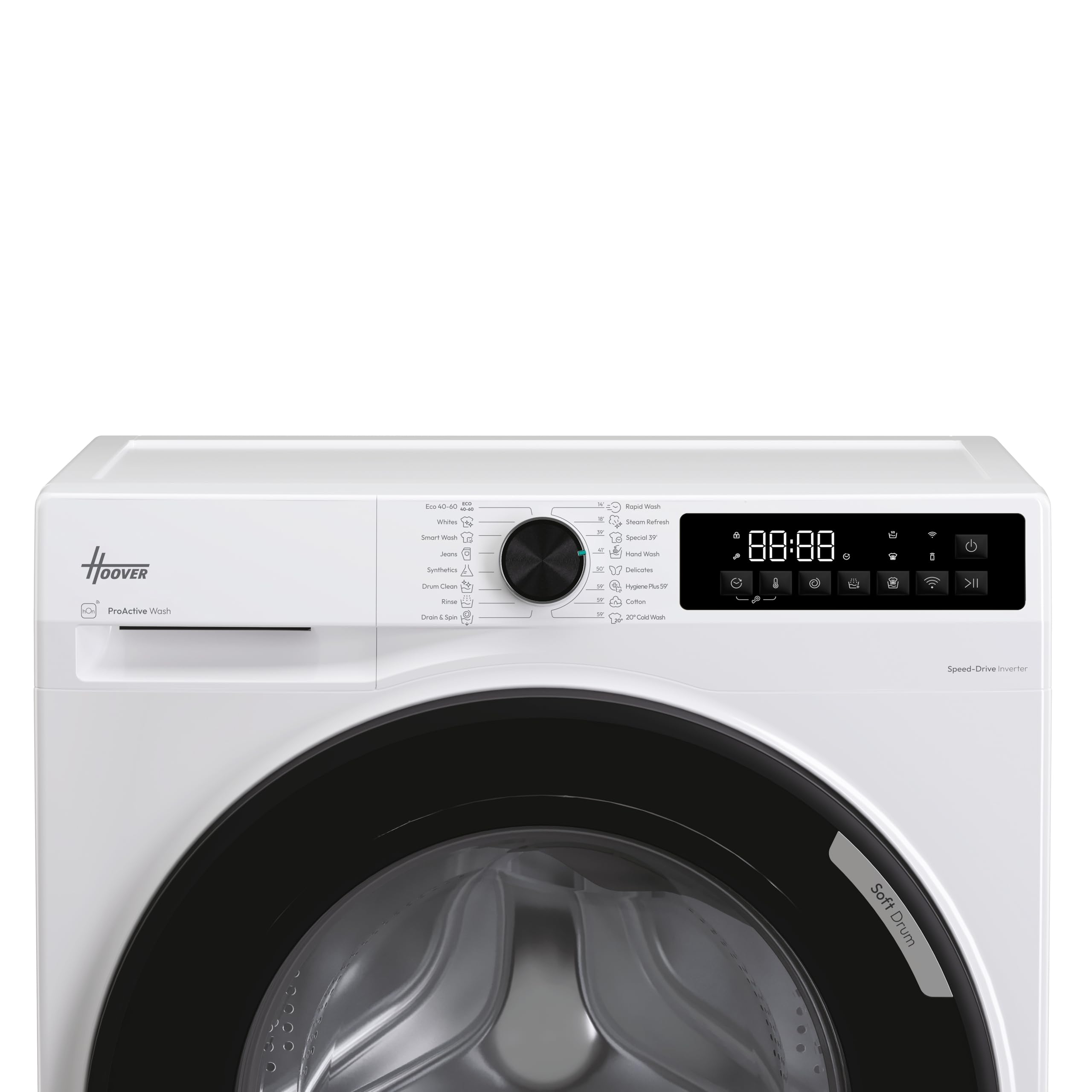 Hoover H-WASH 350 9kg Freestanding Washing Machine, 1400 RPM, A Rated, ECO-Power Inverter Motor, hOn App, 60 Programmes, Eco Doser, Power Care System, Graphite, 60x54x85 cm - H3WPS496TAMBR680