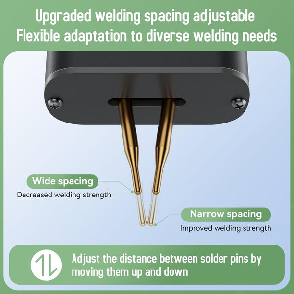 Awgem Compact Handheld Spot Welder, Auto/Manual Mode with 11 Gears for Mobile Phone & Bluetooth Battery 18650 Battery Welding, Aluminum Alloy Shell Battery Spot Welder