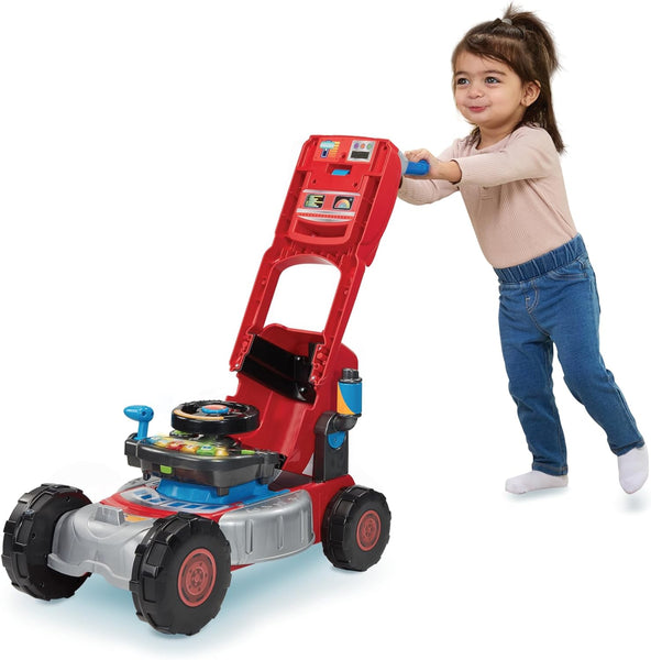 VTech 3-in-1 Mow and Grow Tractor, Ride-On Tractor, Push-Along Mower, Includes Driver Panel, Imaginative Play, Sound Effects, Interactive Play Suitable for Ages 12, 18, 24 Months, English Version
