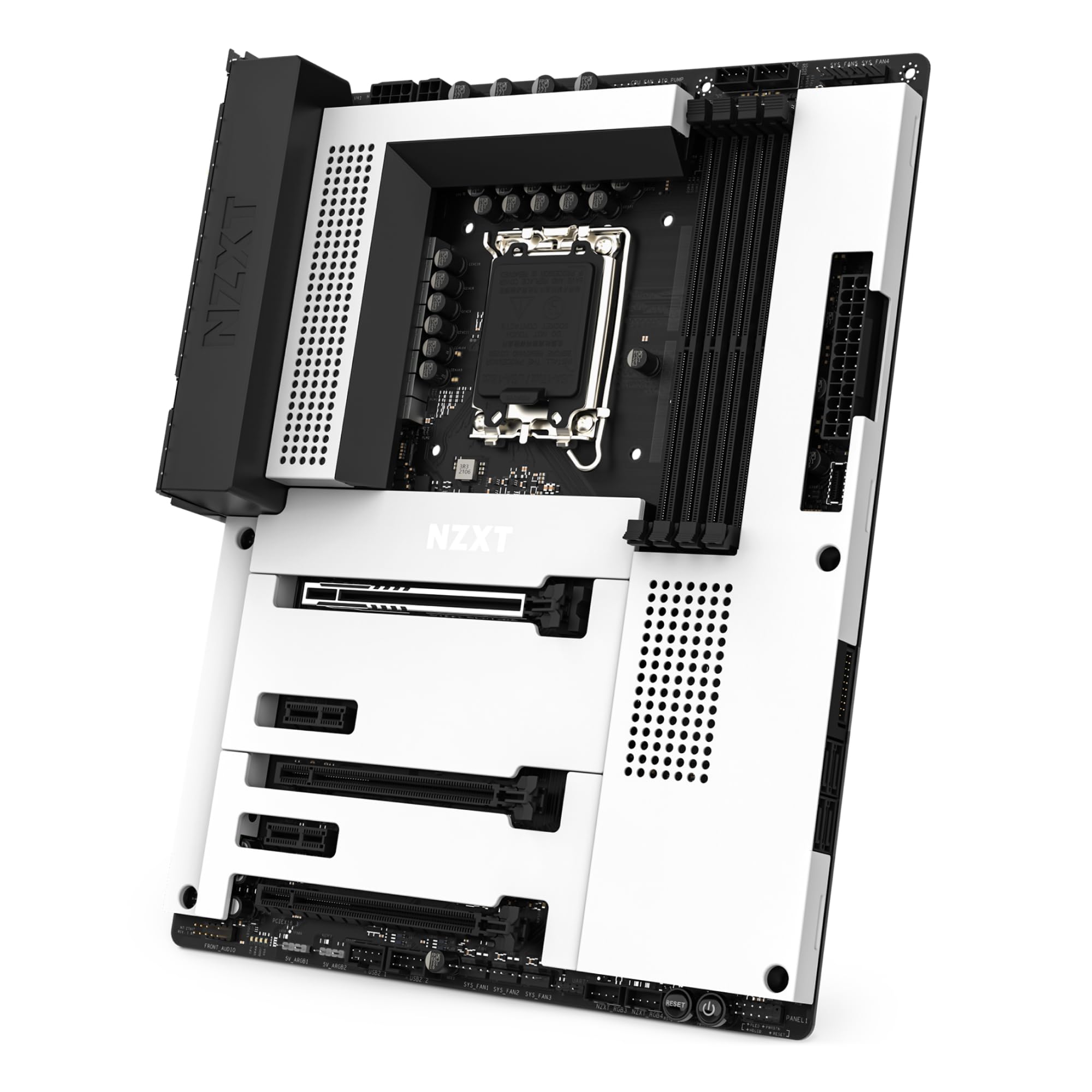 NZXT N7 Z790 Motherboard - N7-Z79XT-W1 - Intel Z790 chipset (Supports 12th, 13th, 14th Gen CPUs) - ATX Gaming Motherboard - Integrated I/O Shield - WiFi 6E connectivity - Bluetooth - White