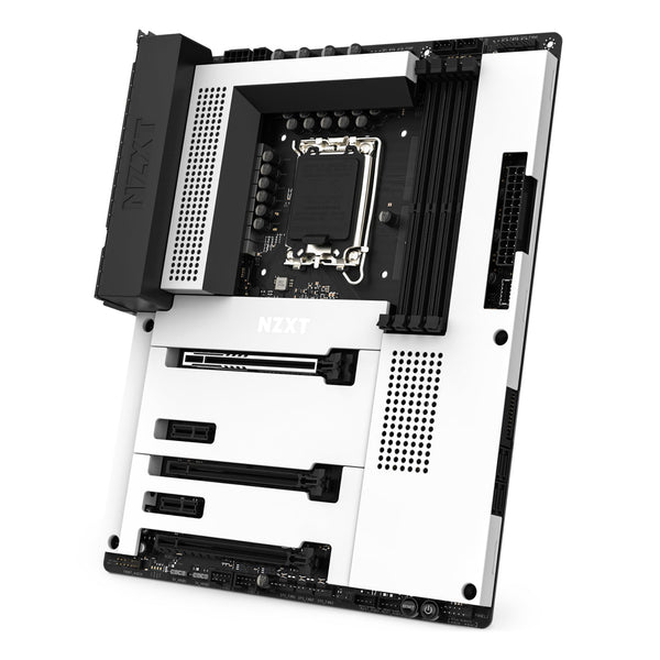 NZXT N7 Z790 Motherboard - N7-Z79XT-W1 - Intel Z790 chipset (Supports 12th, 13th, 14th Gen CPUs) - ATX Gaming Motherboard - Integrated I/O Shield - WiFi 6E connectivity - Bluetooth - White