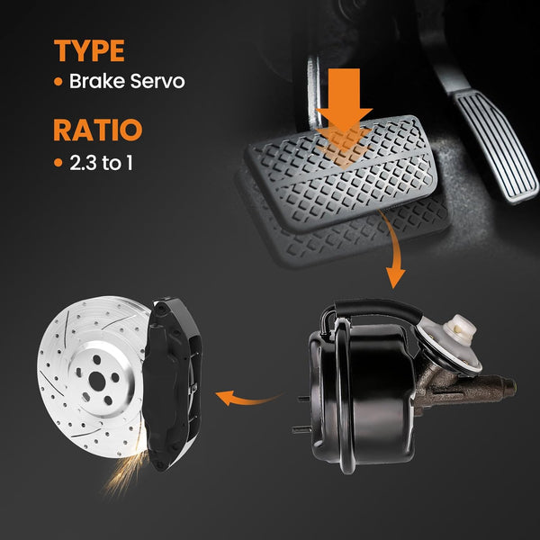 maXpeedingrods 1x Uprated Remote Brake Booster Set for 2.3 to 1 LR17792 Fit for Many early classic for Land-Rover