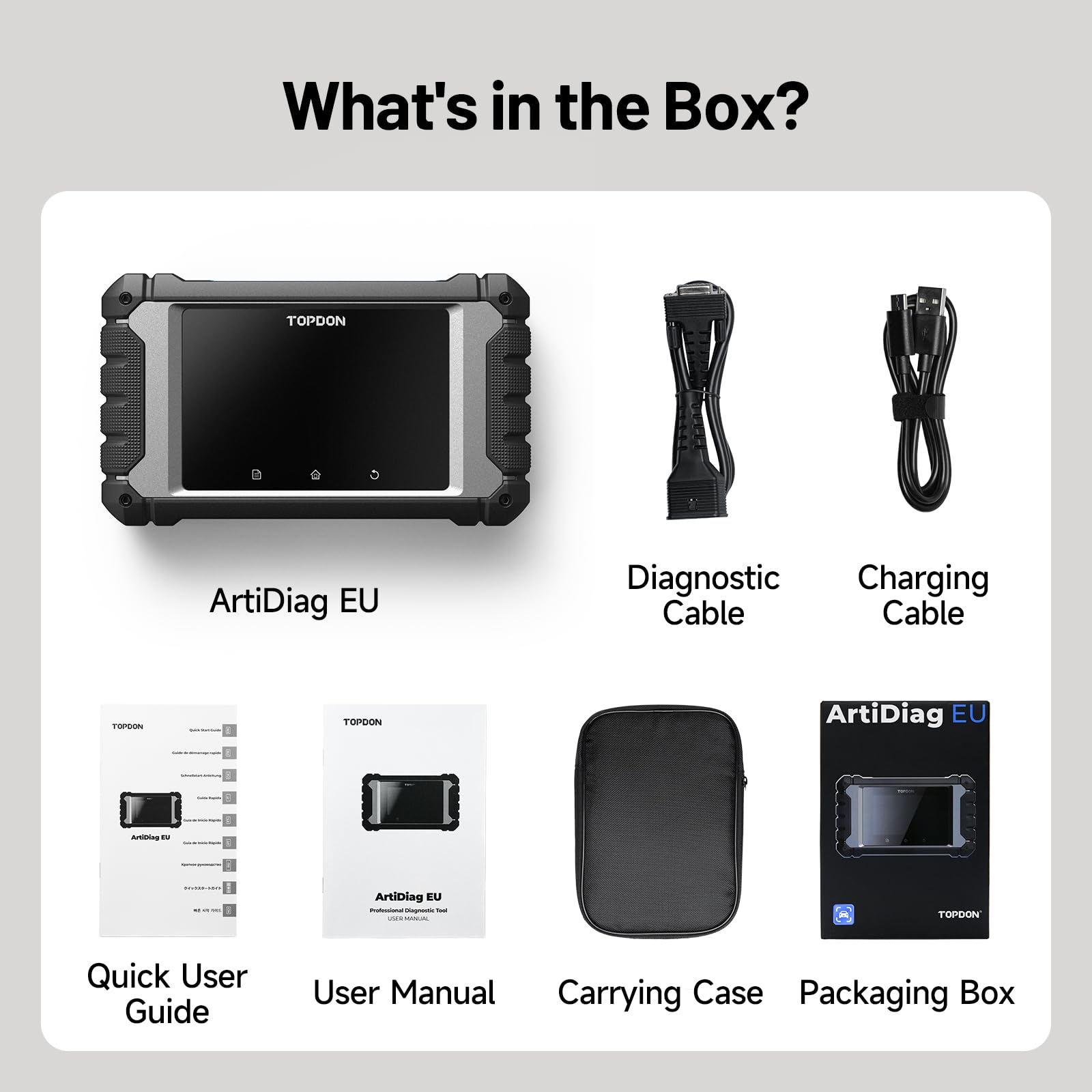 TOPDON ArtiDiag EU-A Full-system Diagnostic Tool for Mercedes-Benz, BMW, V.A.G Vehicles, ECU Online Coding, Bi-Directional Control, All Service Functions, Lifetime Free Update