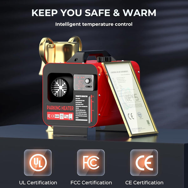 GEARLASSO Diesel Heater 8KW 12V/24V, All in One Air Parking Heater APP Control, Remote Control LCD Display, Fast Heating Low Noise for RV Boat Car Garage Home Tent Truck