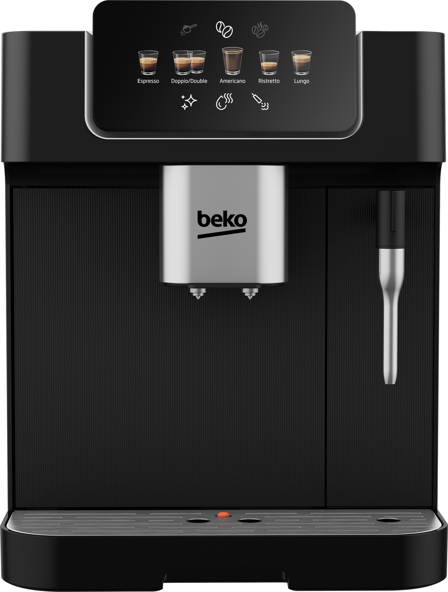 Beko Bean to Cup Coffee Espresso Machine CaffeExperto CEG7304X | Milk Jug | Colour Touch Screen Panel | 19 Bar Pressure, 2 Coffee Nozzles | Fully Automatic, Silver