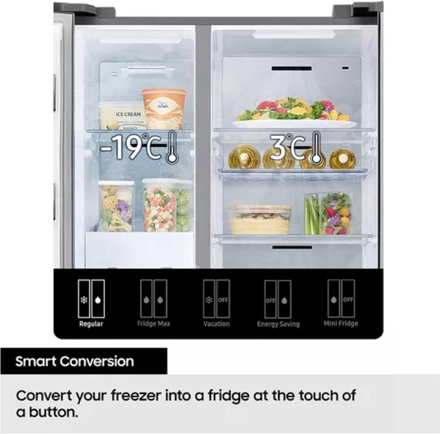 Samsung RH69CG895DS9EU fridge-freezer Freestanding 645 L Silver