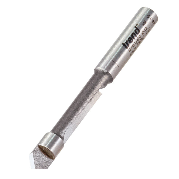 Trend Professional Guided Trimmer, 1/2 Inch Shank, 12.7mm Cut Diameter, 50mm Cut Length, Tungsten Carbide Tipped, 46/23X1/2TC