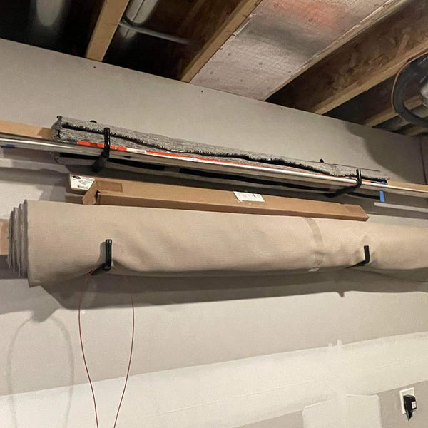 pipabiba 17cm Garage Storage Ladder Hooks, 6 Pack Heavy Duty Wall Mount Utility Hanger Organizer to Folded Chairs, Bicycles, Power Tools, Garden Hoses (19cm x 17cm)