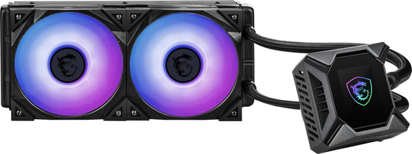 MSI MAG CORELIQUID 360R V2 AIO CPU Liquid Cooler - Rotatable ARGB Blockhead, Integrated Radiator Pump, Split-Flow Water Cooling, Evaporation-Proof Tubing, Easy to Install - AMD & Intel Compatible
