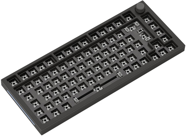Glorious Gaming GMMK PRO 75% Barebones (Frame Only) - Modular Mechanical Gaming Keyboard, TKL Size (75%), 1.5kg Frame, RGB, Customisable, 5-Pin Switch Support, International/ISO Layout - Black Slate