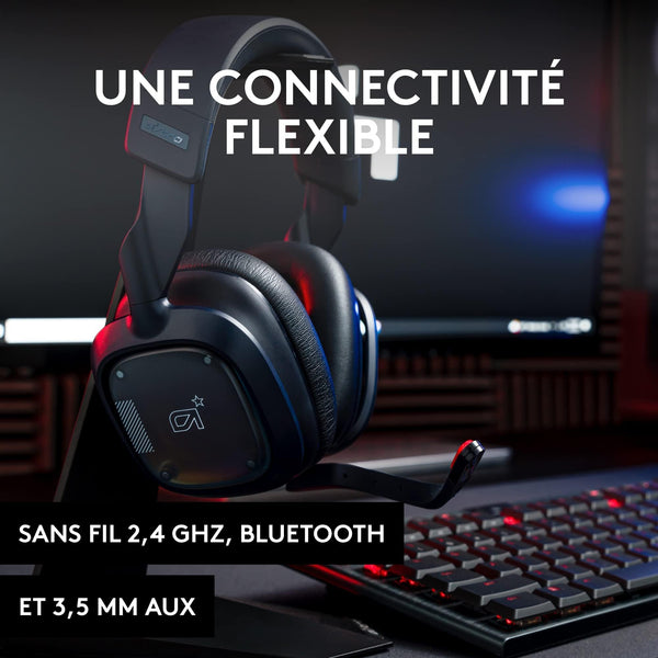 Logitech G Astro A30 LIGHTSPEED Wireless Gaming Headset, Bluetooth enabled, Dolby Atmos, Detachable Boom, 27h battery, USBC charging, for PS5, PS4, Xbox, Nintendo Switch, PC, Android - White