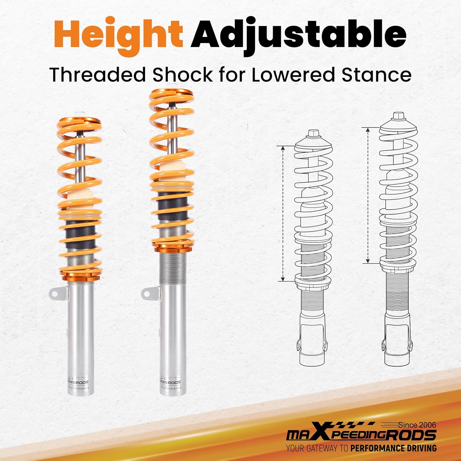 maXpeedingrods Coilovers for BMW 3 Series E90 Saloon 2WD 2004-2011 Suspension Lowering Kit