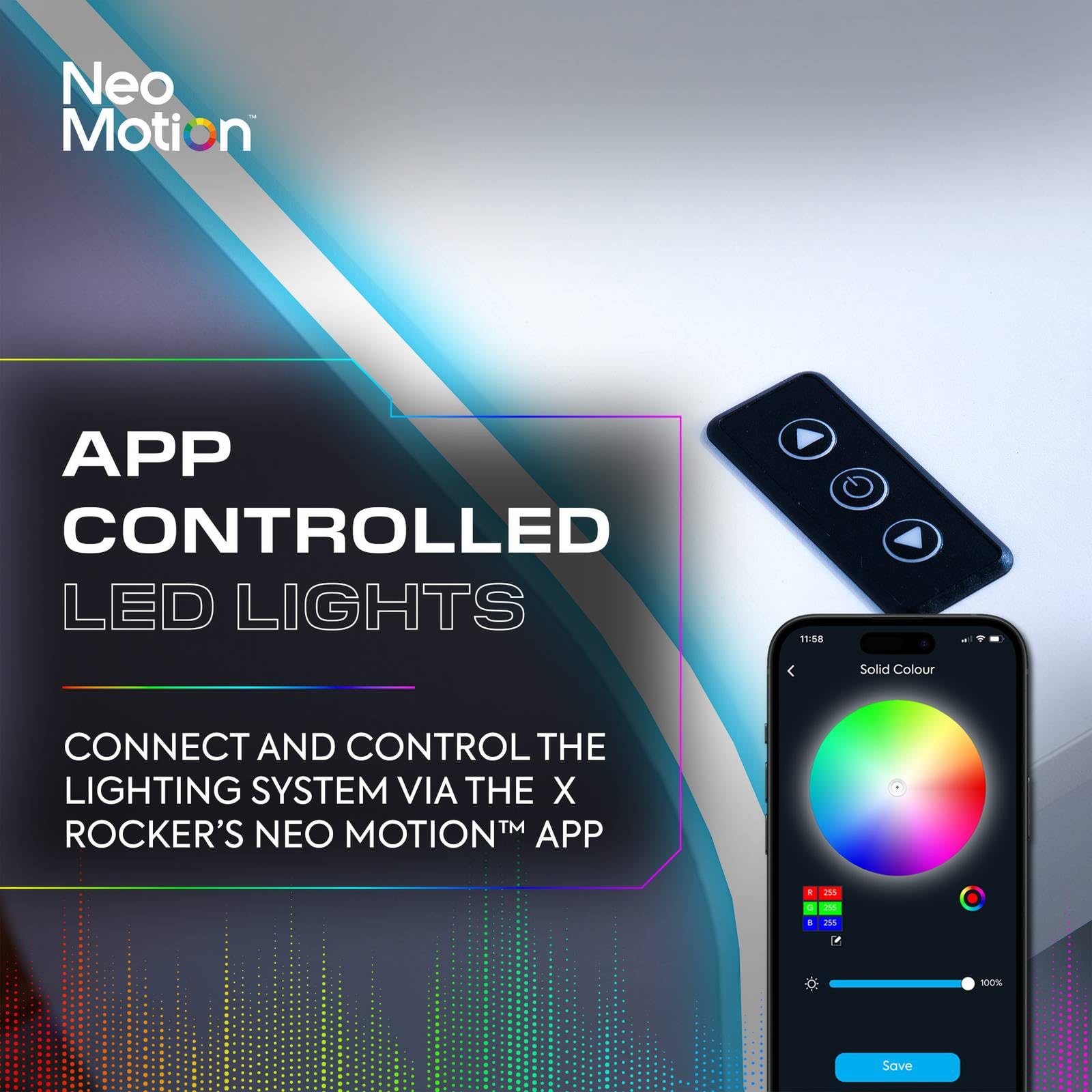 X-Rocker Electra LED TV Unit Shelf Modern Matte MDF Living Room