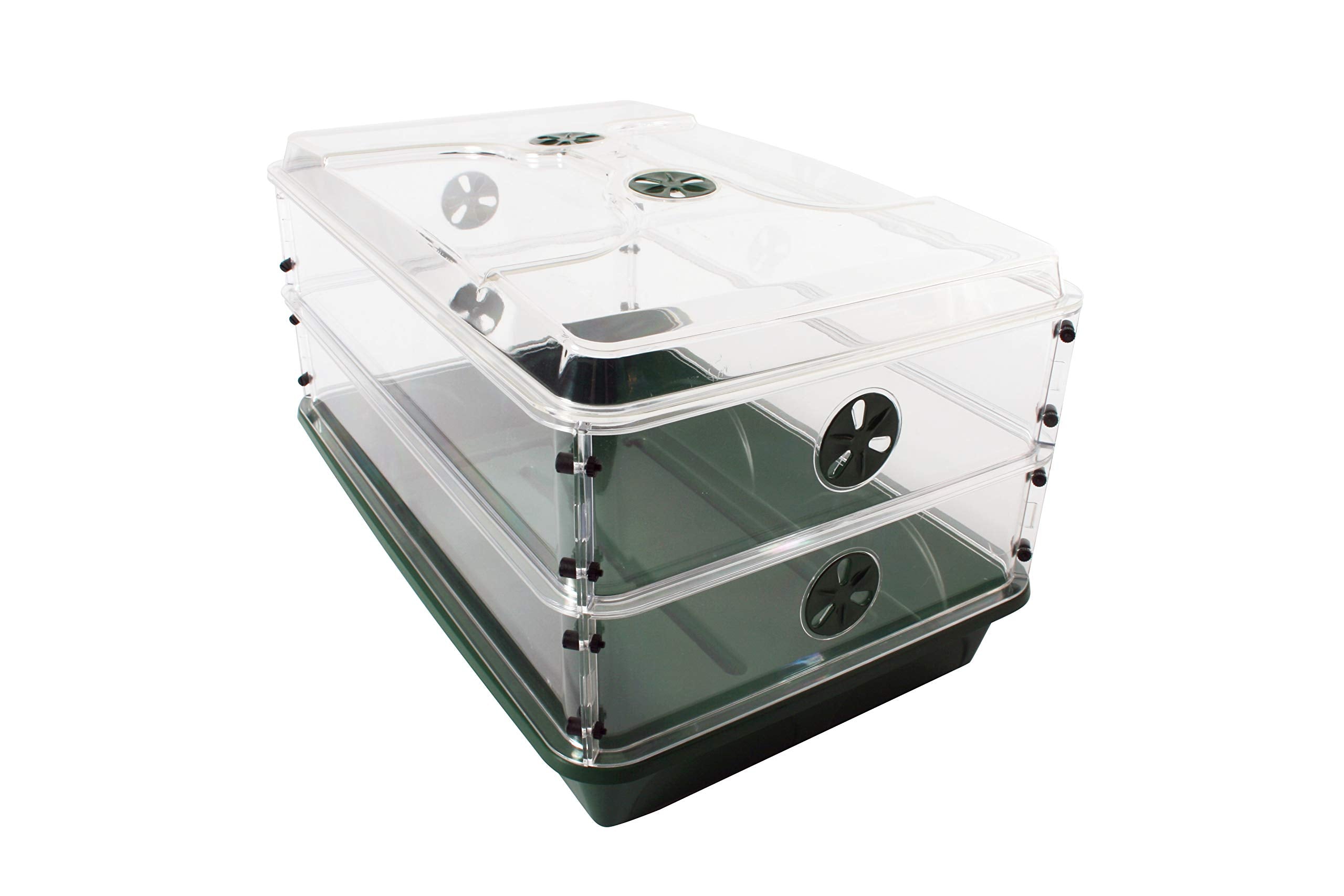 EarlyGrow Domed Propagator, Green, 2 Side Extenders with no Clip Set