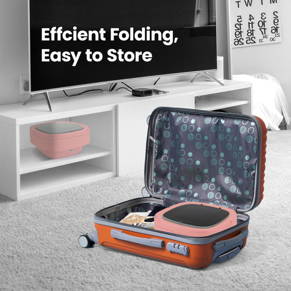 Portable Washing Machine, 11L Foldable Washer & Spin Dryer with Laundry Bag & Drying Net & Microfiber Cloths, Laundry Machine with 3 Cleaning Modes for Baby Clothes and Underwear (Blue)