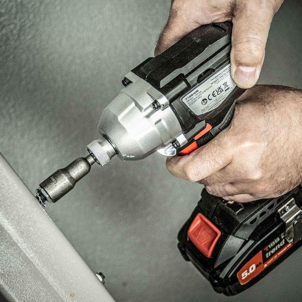 Trend 18V Cordless Brushless Impact Driver with High Performance Motor & Two Speed Settings, Bare Tool (Battery & Charger Sold Separately), T18S/IDB
