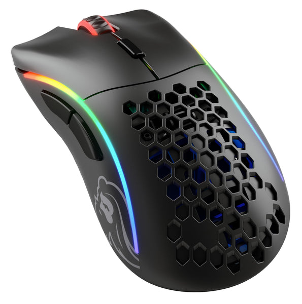 Glorious Gaming Model D Wired Gaming Mouse - 68g Superlight Honeycomb Design, RGB, Ergonomic, Pixart 3360 Sensor, Omron Switches, PTFE Feet, 6 Buttons - Glossy Black
