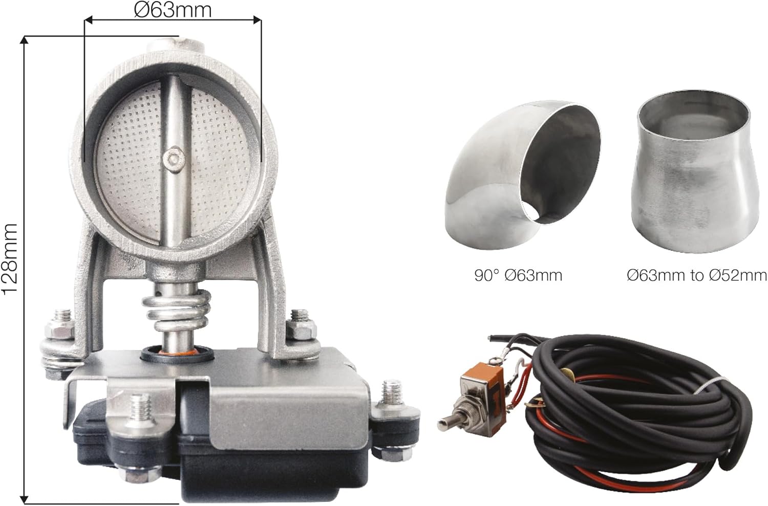 SIMONI RACING EV8 Exhaust Flap Diameter 63 mm