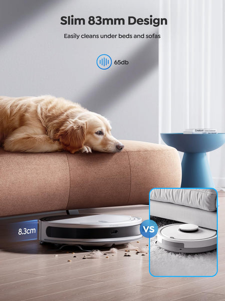 Vyzzle Robot Vacuum 5000Pa, LiDAR Navigation, Ultra Thin Robot Vacuum Cleaner with Mop, No-Go Zones, App/Alexa Control, Robotic Vacuum for Deep Floor Cleaning, Ideal for Pet Hair and Hard Floors, D10