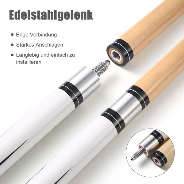 ASMPCUE Pool Cue, 58 Inch Billiard Cue 13mm Tip Pool Cue for Professional Billiard Players, 1/2 Maple Cue Sticks for Billiard Table Sports, Bar Pool