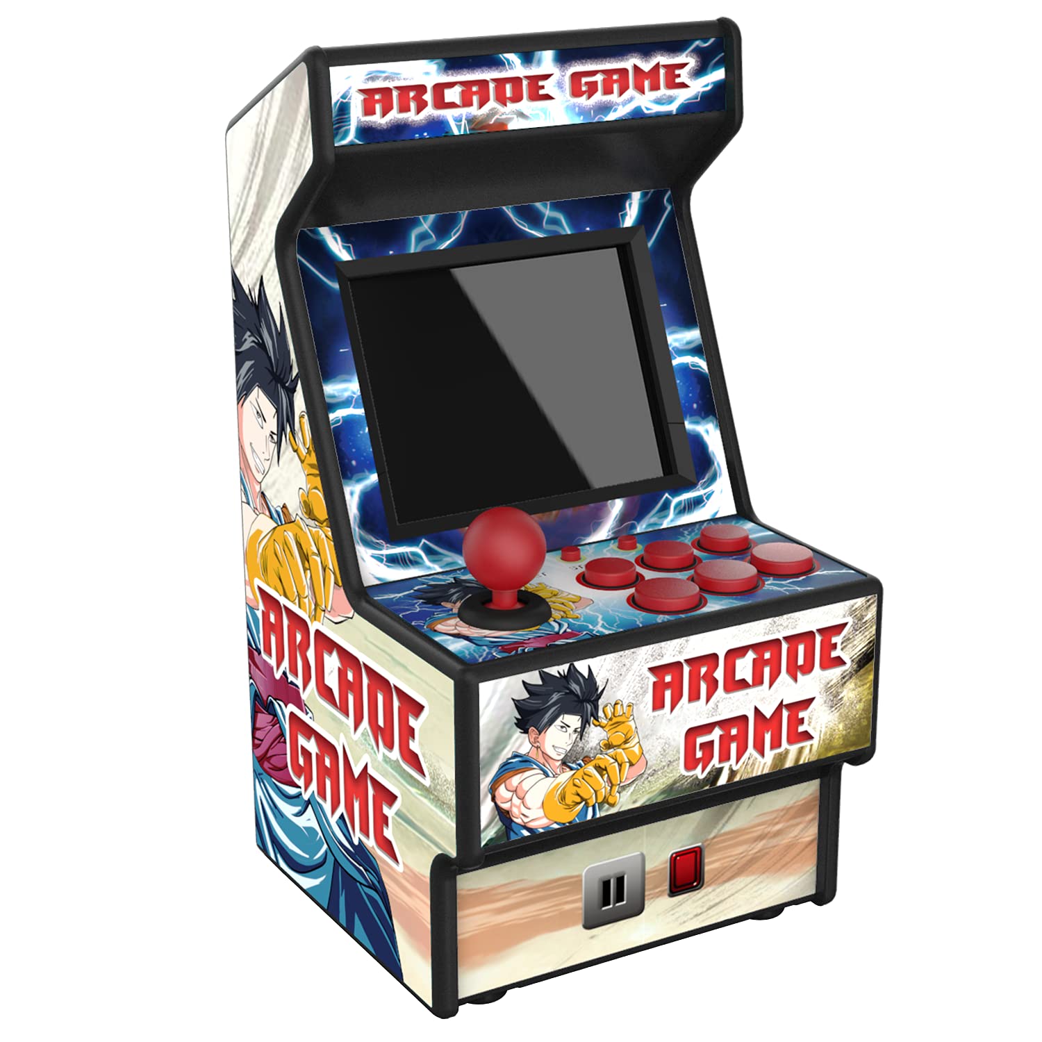 Mini Arcade Machine, 156 Built-In 16-Bit Games, 2.8” Full Colour Screen, 8-Way Joystick, Handheld Retro Games Console – Gaming by Golden Security!