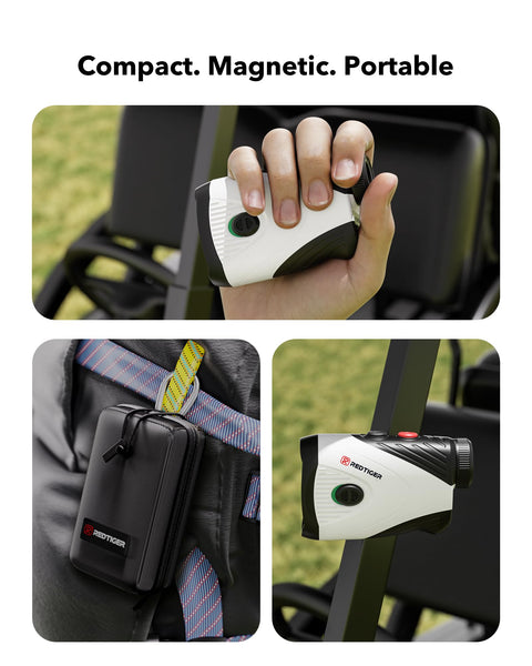 Golf Rangefinder with Slope On/Off,1200 Yards,7X Magnification Laser Range Finder Golf, Flag Pole Lock Vibration, Rechargeable & Magnetic Suction