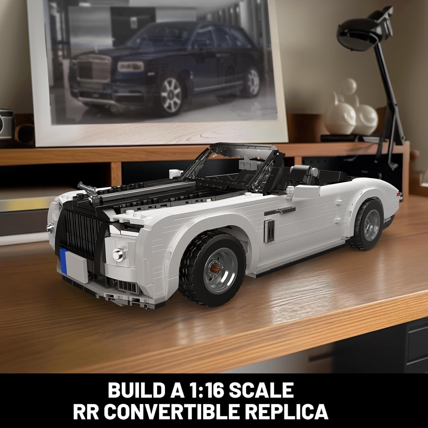 Mould King 10031 Retro Convertible Building Blocks Set, Classic 1:16 Scale Collectible Sports Vehicle Model Kit for Children Aged 14+/Adults (1603 Pieces)