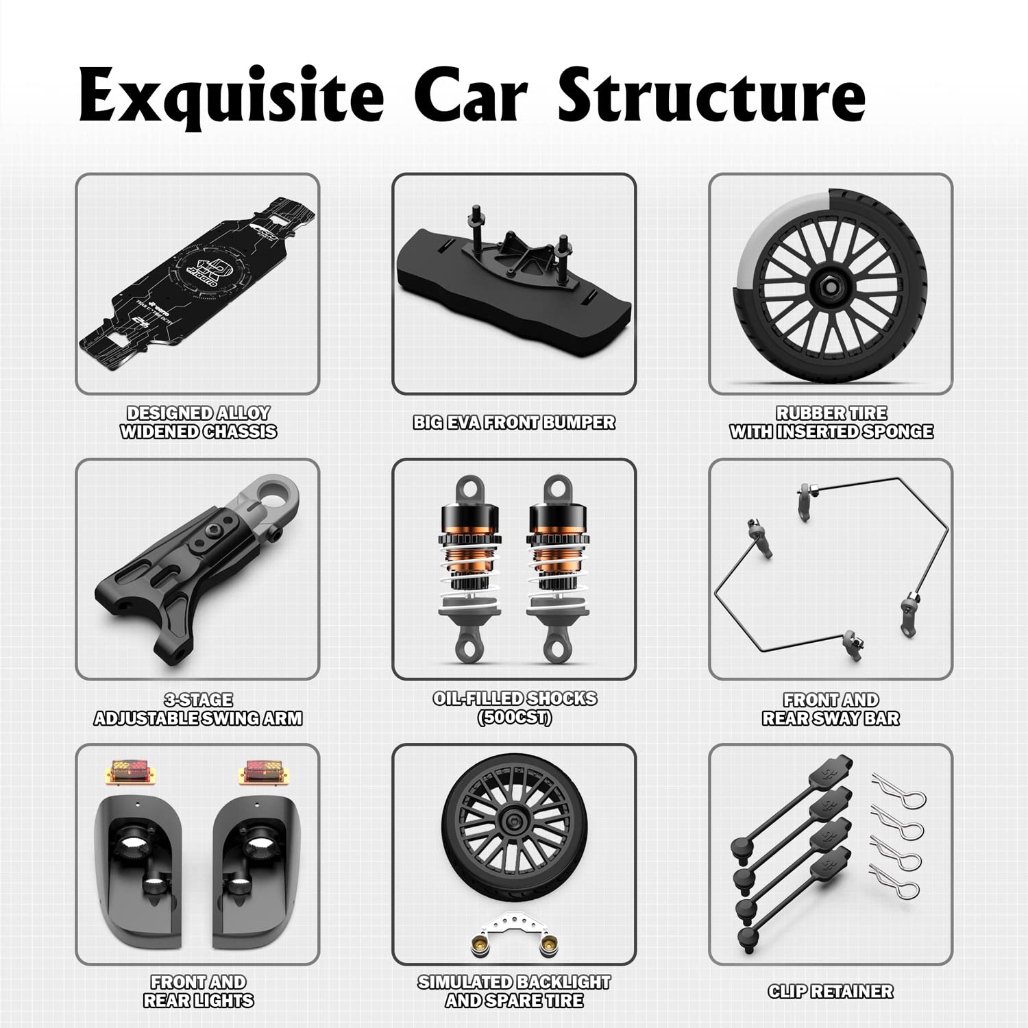 AMORIL 1/10 RTR Brushless Fast RC Cars for Adults,Max 50mph Hobby Electric Off-Road Monster Truck,Waterproof High Speed RC Car 4WD Remote Control Car with 3S Lipo,Green