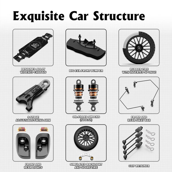 AMORIL 1/10 RTR Brushless Fast RC Cars for Adults,Max 50mph Hobby Electric Off-Road Monster Truck,Waterproof High Speed RC Car 4WD Remote Control Car with 3S Lipo,Green