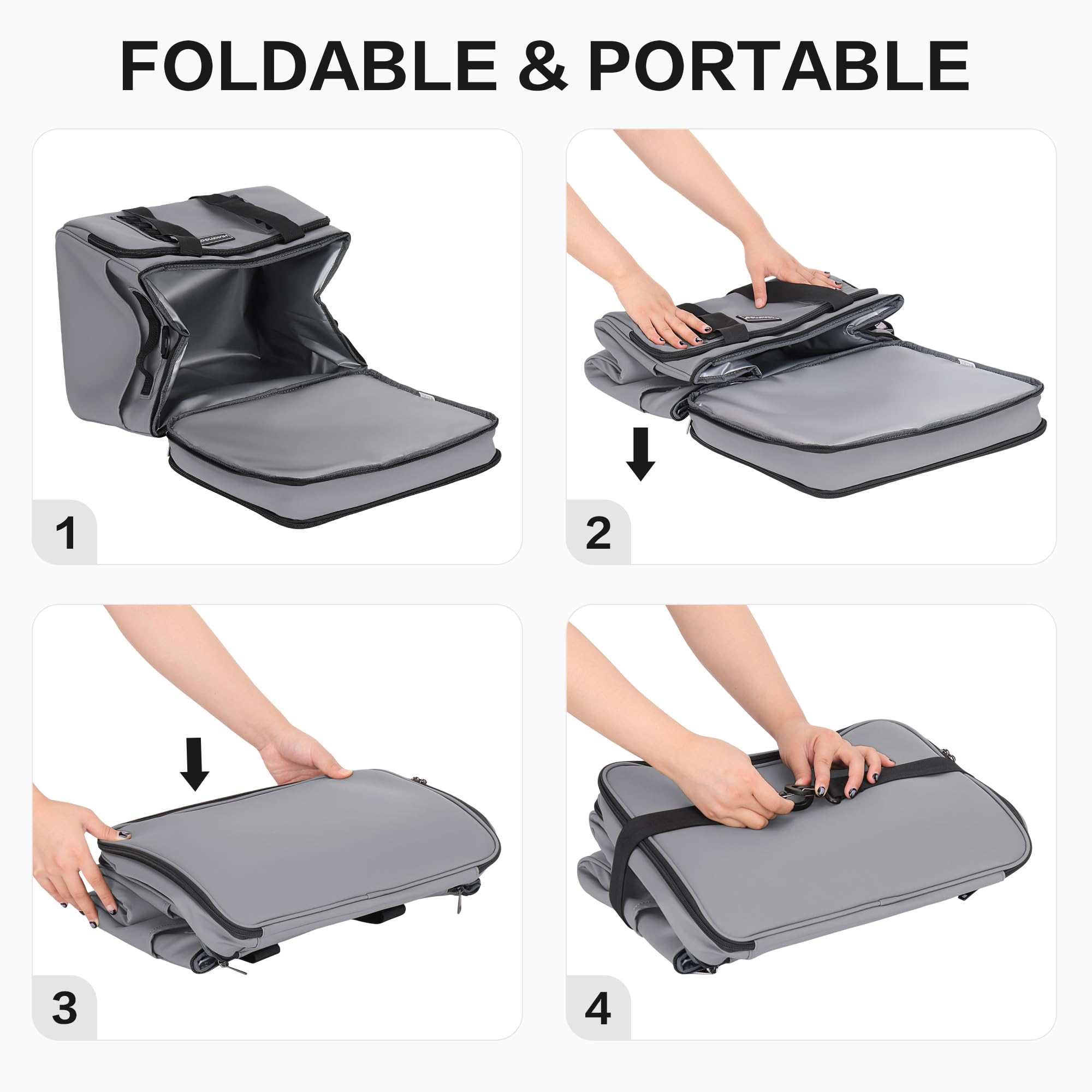 Hulongo Cool Bag Insulated Cooler Bag Waterproof Picnic Double Thermal Bag For Camping, Travel, Grocery Shopping & Fishing, 42L