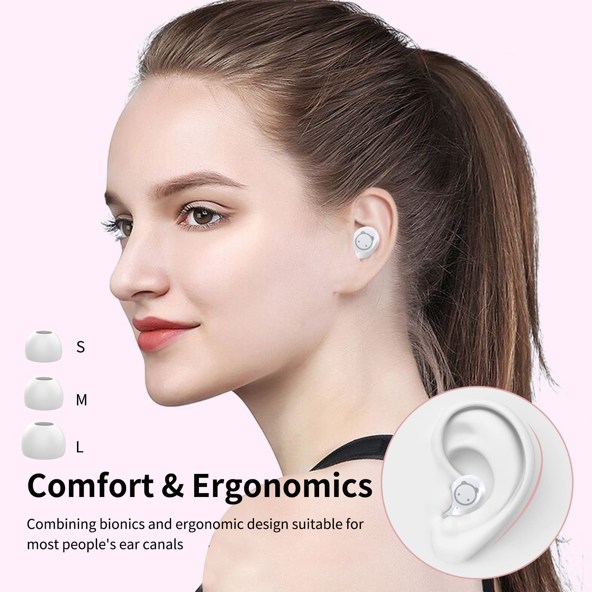 Earbuds for Kids Cute Design in-Ear Wireless Earphones for Kids Boys Adult Bluetooth 5.3 Waterproof Sport Stereo Headphones with Mic for Phone