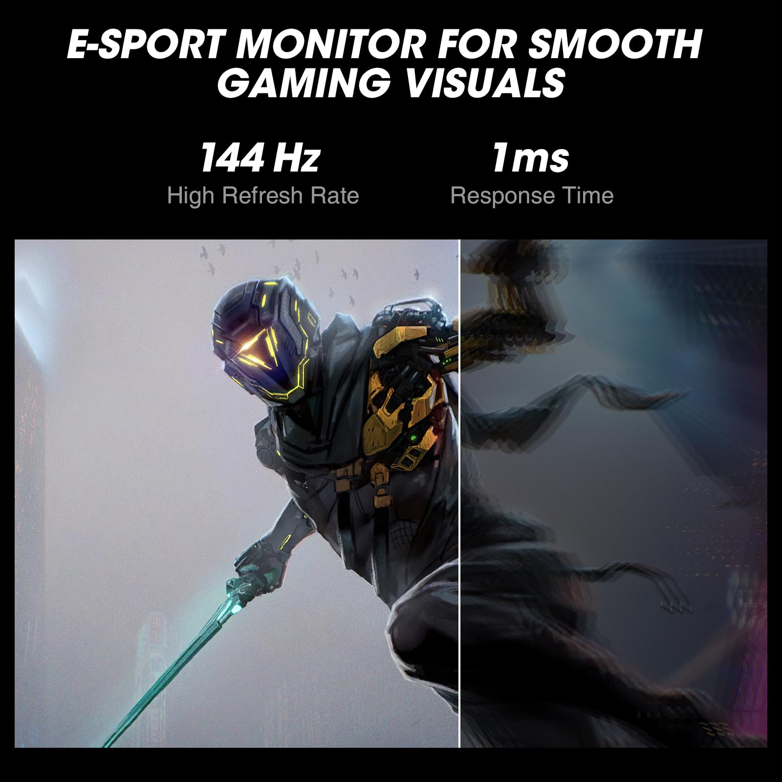 KOORUI 34 Inch Ultrawide Curved Gaming Monitor, 165Hz, WQHD 1440P, 1000R, MPRT 1MS, HDR 400, 2x HDMI 2.0, 1x DisplayPort 1.4, AdaptiveSync, Tilt/Height Adjustable, Black