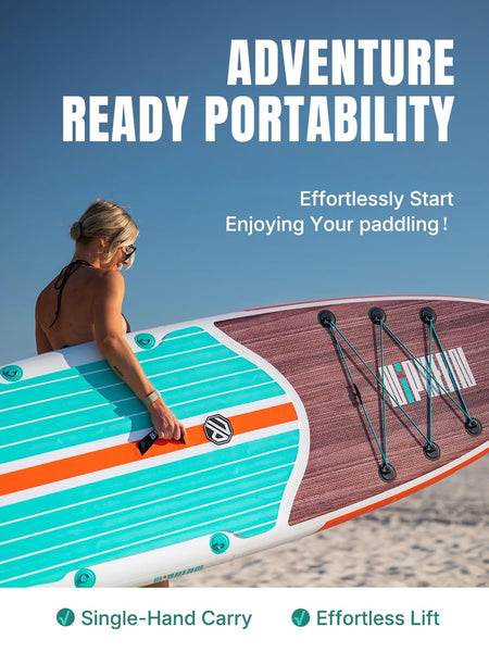 Niphean Inflatable Paddle Boards for Adults with All Accessories, 320cm Stand Up Paddle Board for All Skill Levels, SUP with 200kg Weight Capacity for 2 People, Inflatable Paddleboard with Seat