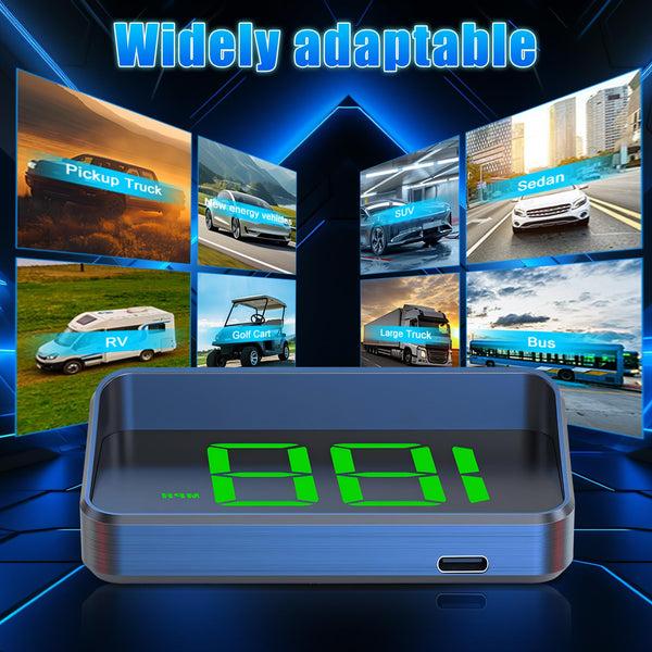 WODHMIEY HUD Speedometer Projector,Windshield Projector Speedometer HUD with GPS & Beidou, Auto Brightness Adjustment, 10Hz Refresh Rate, Clear Display with Sunshade, Automatic Startup White MPH