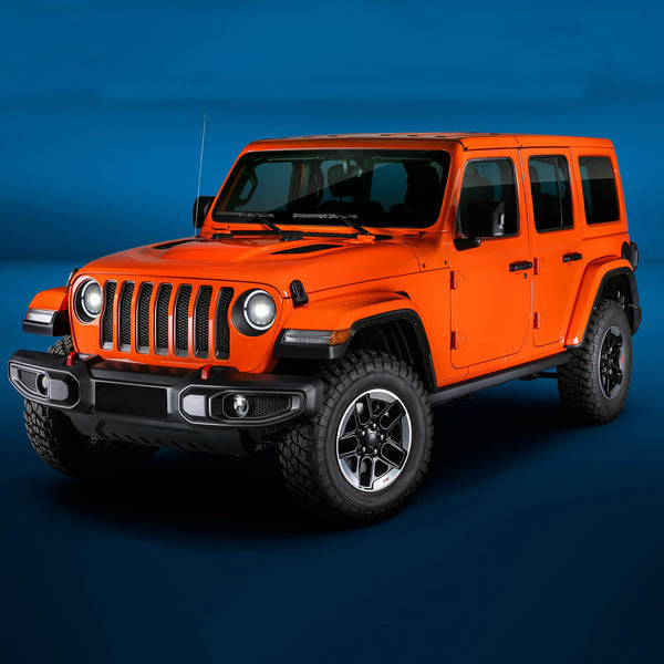 VLAND Motor 9 Inch LED Headlights compatible with 2018-2023 Wrangler JL/JLU Rubicon, Sport, Sport S, Sahara [Not fit JK], w/Startup dynamic display, 1 set for RHD