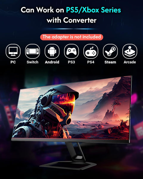 Sehawei Haute42 Arcade Stick 16Keys All-Button Gamerfinger with Custom RGB & Turbo Functions,Arcade Controller Street Fight for PC/Ps3/Ps4/Switch/Steam Game Keyboard-Supports Hot Swap & SOCD