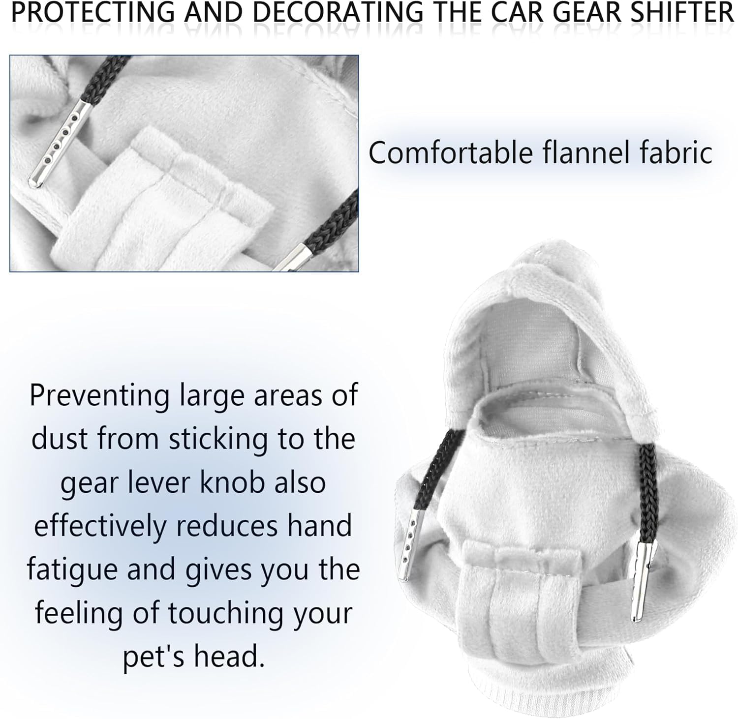 Car Gear Shift Cover,Vivid Gear Shift Knob Hoodie for Car Decorations & Protections,Universal Car Interior Accessories Stick Shift Cover Fits Car Truck SUV (Green)