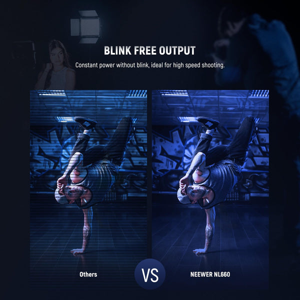 NEEWER Upgraded 660 PRO II RGB LED Video Light with App Control & Tripod Stand Kit, 2 Pack 50W/1% Min Dimming/CRI97+/3200~5600K Key Lighting for Game Streaming YouTube Recording Studio Photography