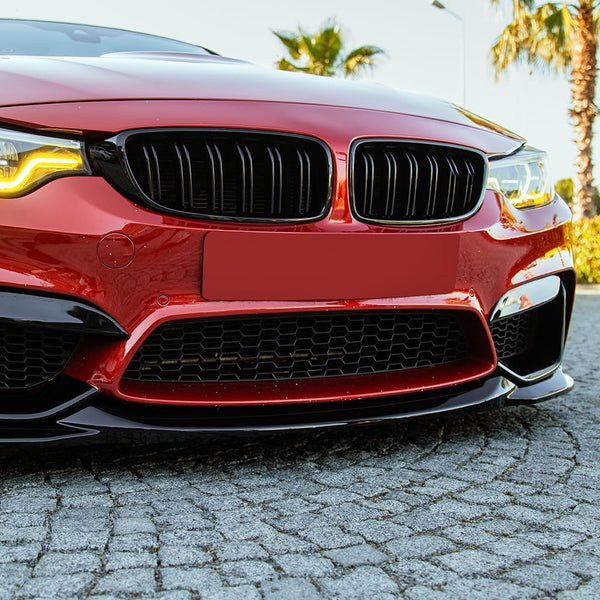 Oneway Front Flaps compatible with BMW M3 F80 2014-2018 & M4 F82 2014-2021 - Gloss black