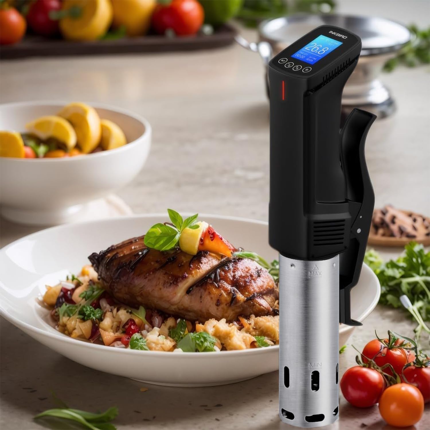 Inkbird ISV-100W Sous Vide WiFi Cooker Immersion Circulator, Temperature Time and Touch Control Sous Vide Machine 1000 Watts