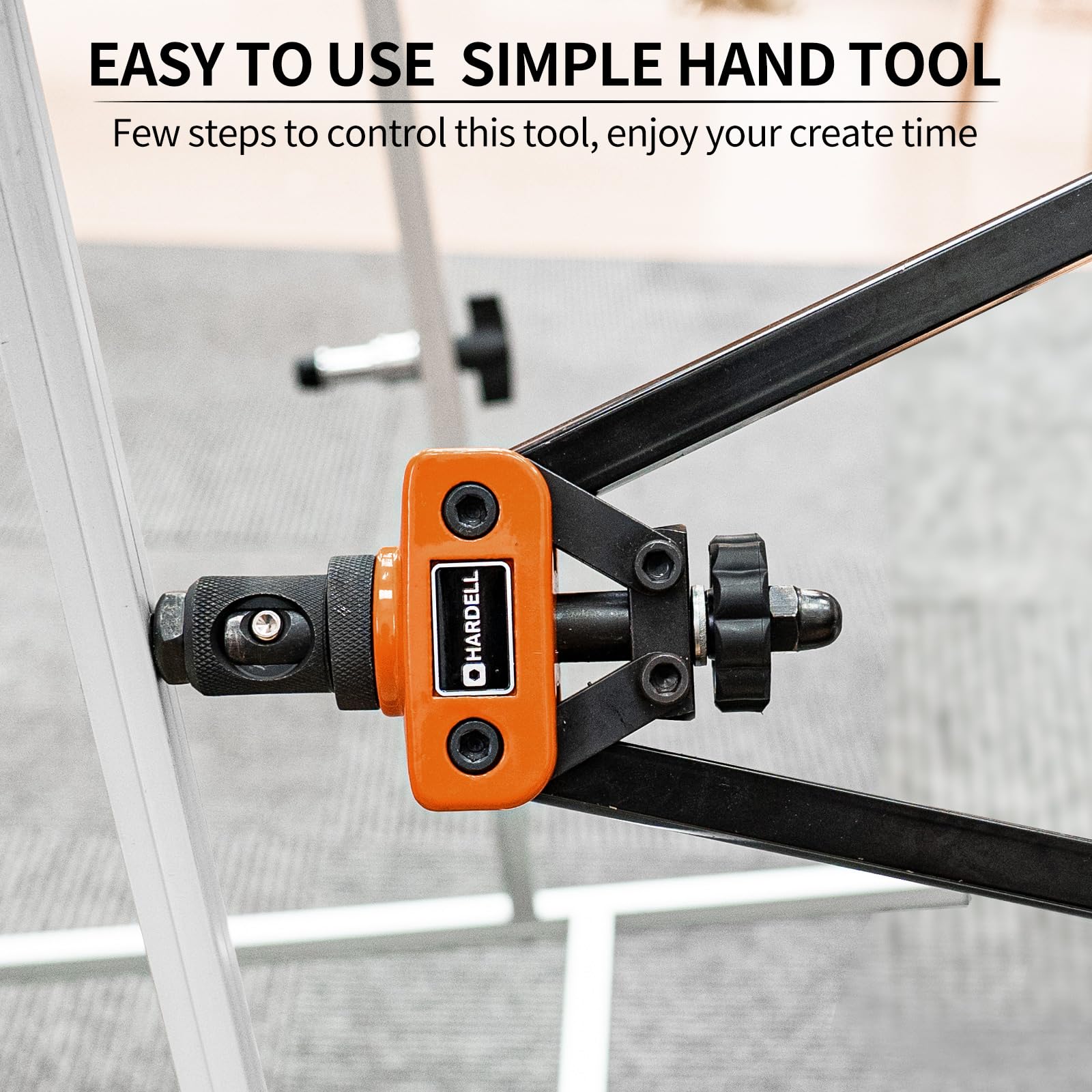 HARDELL Rivet Nut Tool, 14" Rivnut Tool with 100 Pcs Rivet Nuts and 7 Metric & Inch Mandrels M6 M8 M10, 1/4-20, 5/16-18, 3/8-16, 10-24 and Rugged Carrying Case