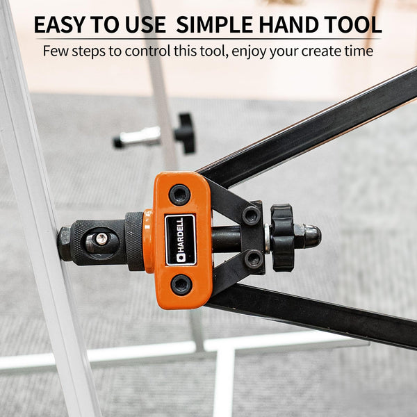 HARDELL Rivet Nut Tool, 14" Rivnut Tool with 100 Pcs Rivet Nuts and 7 Metric & Inch Mandrels M6 M8 M10, 1/4-20, 5/16-18, 3/8-16, 10-24 and Rugged Carrying Case