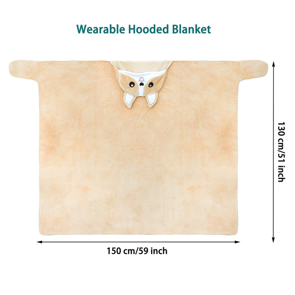 Shoppawhile Sloth Gifts for Women Wearable Hooded Blanket Soft Cute Warm Fluffy Sloth Hooded Blanket 59 * 51 inch
