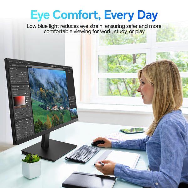 KOORUI E2711F 27 Inch FHD Monitor, Gaming 100Hz, IPS Computer Monitors, 1080P Pc Screen, Adaptive Sync, 5ms, VESA 100x100mm, Eye Care, HDMI, VGA