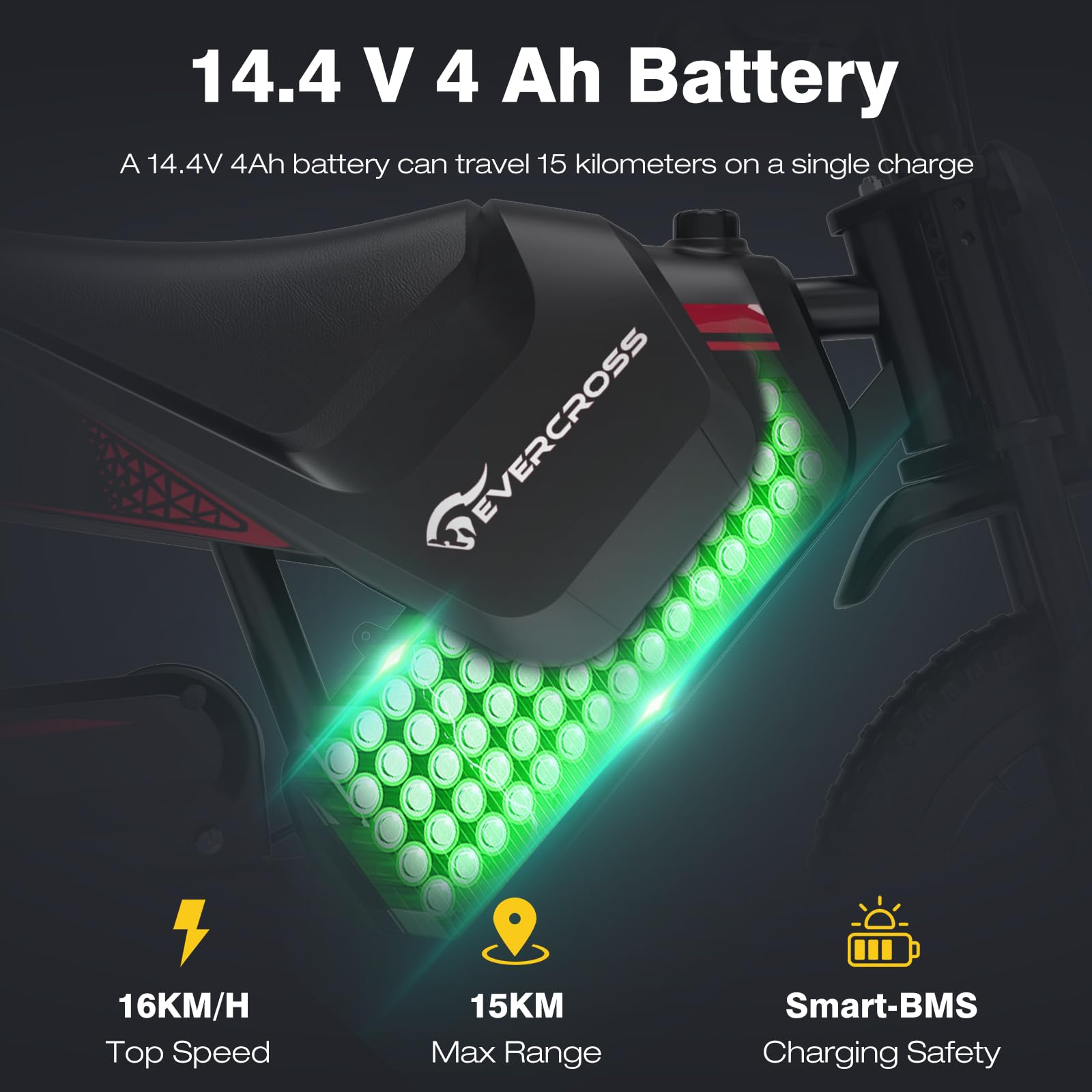 EVERCROSS EV05M Electric Motorcycle for Kids, 150W Kids Ride On Motorcycle, 8/16 km/h Speed Modes & 15 km Long-Range Electric Motorcycle, 12'' Moto Cross for Children Aged 3-12 Years