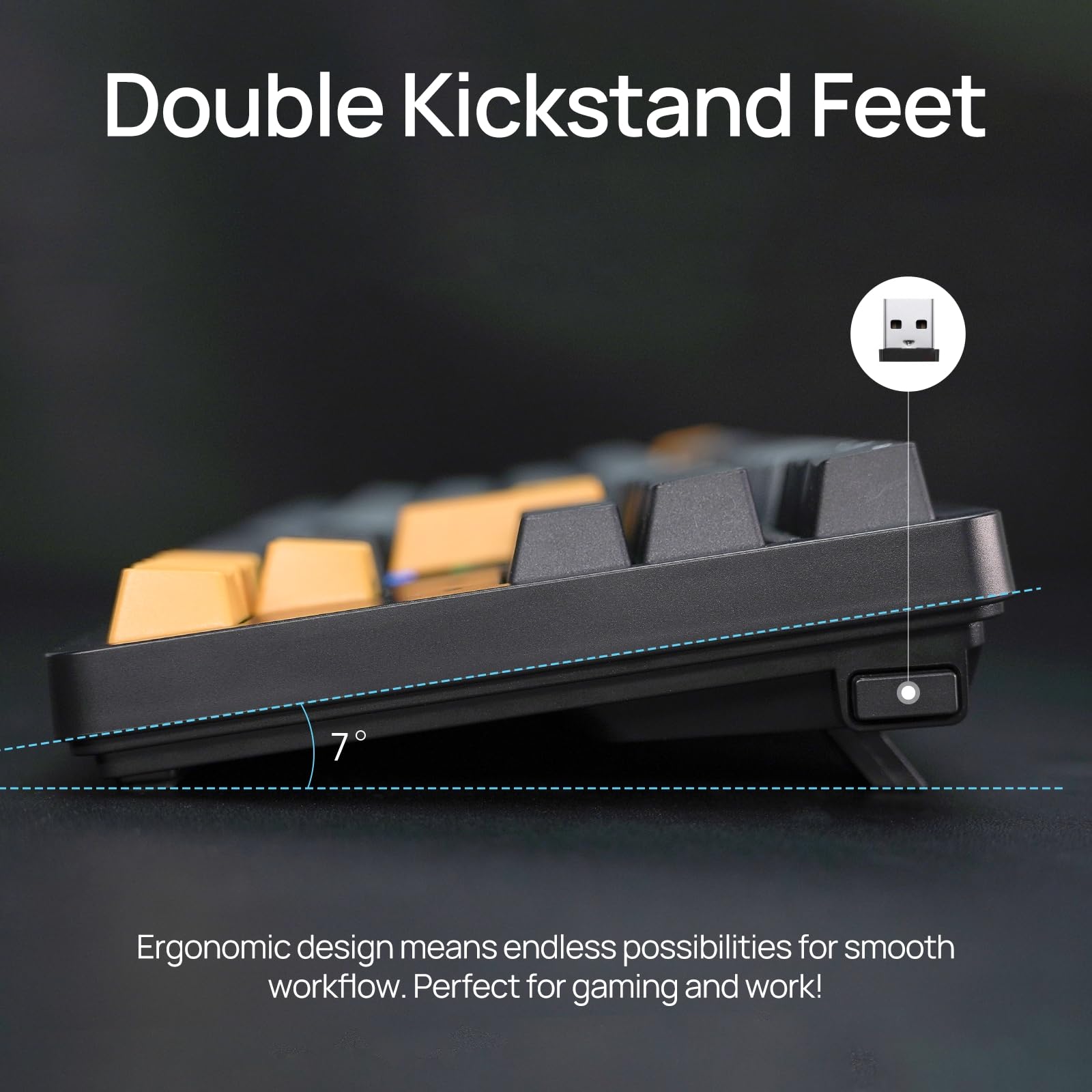 ARZOPA Wireless Mechanical Gaming Keyboard, 87 Keys RGB Backlit Gasket Mount PC Gaming, UK Layout, Compact Hot-Swappable Mechanical Keyboard, Sound Absorbing Pads, Custom Switch