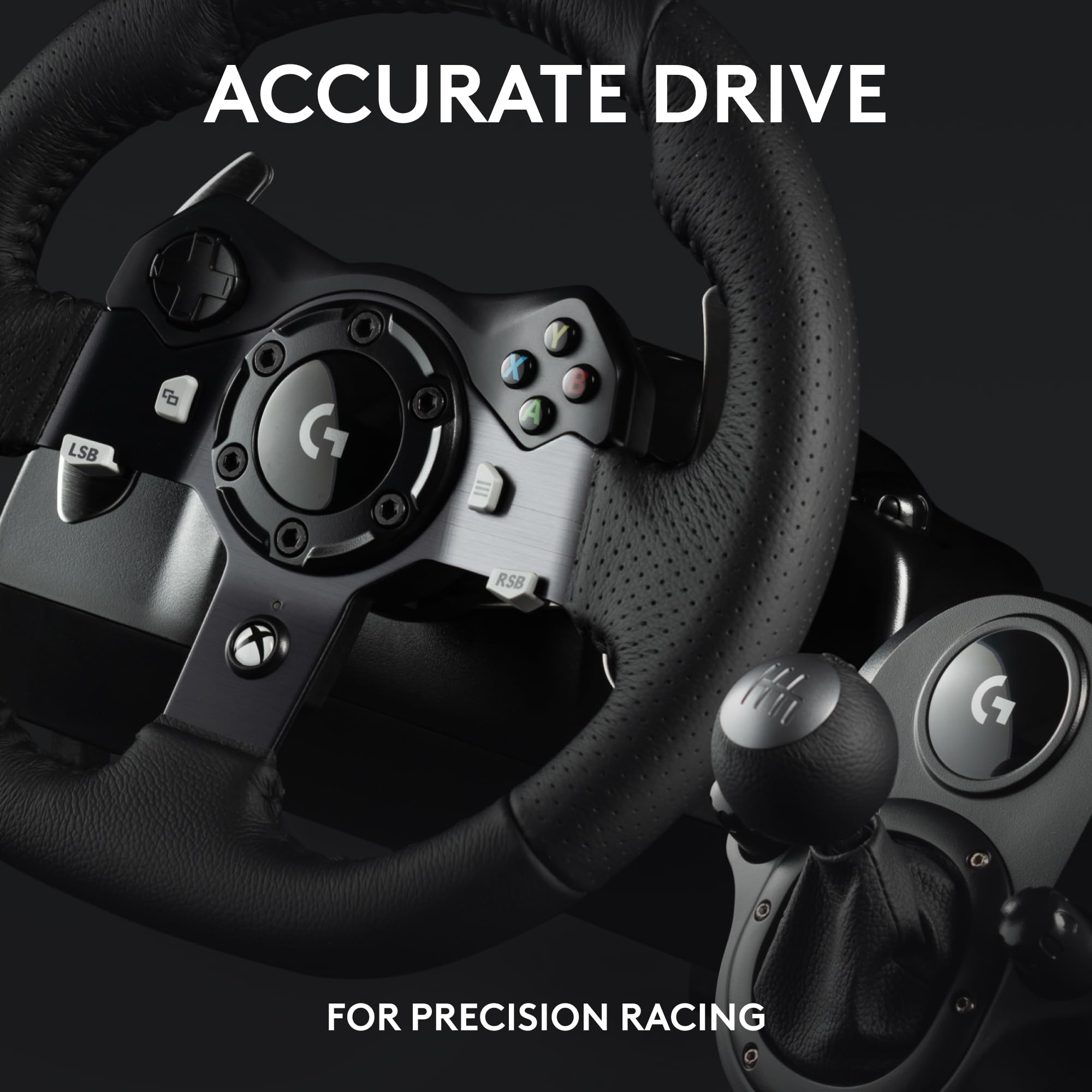 Logitech G29 Driving Force Racing Wheel and Floor Pedals, Real Force Feedback, Stainless Steel Paddle Shifters, Leather Steering Wheel Cover for PS5, PS4, PC, Mac - Black