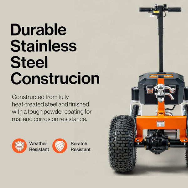 SuperHandy Electric Trailer Dolly 3600LB/1630KG Max Trailer Weight 600LB/270 KG Max Tongue Weight DC 24V 7Ah w/Heavy Duty Commercial 50MM Ball Hitch Mount