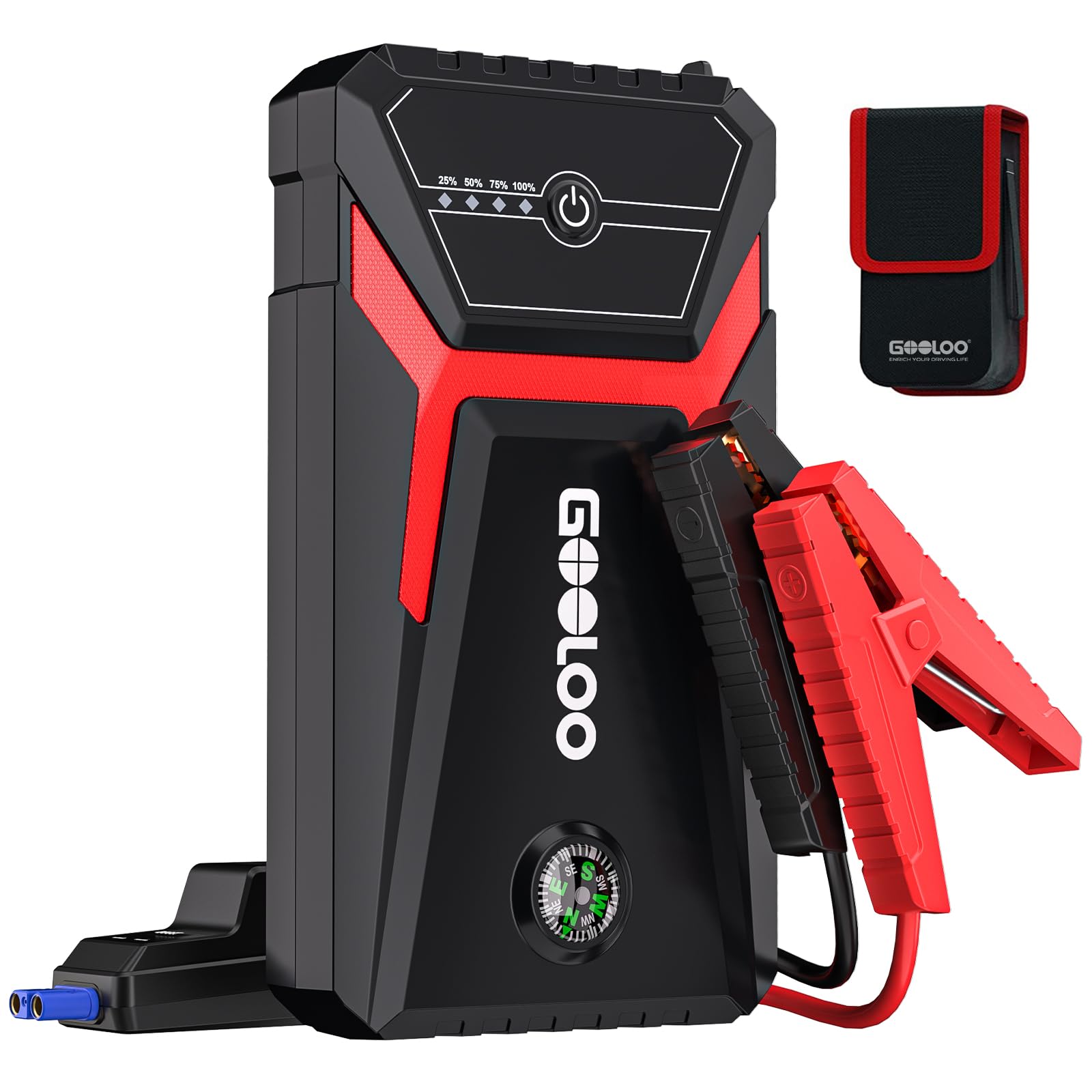 GOOLOO 1500A Jump Starter Power Pack, Car Battery Booster Jump Starter for 12V Vehicle(Up to 6.0L Gas,4.0L Diesel), Jump Pack and Jump Starters, With Smart Jumper and LED Torch