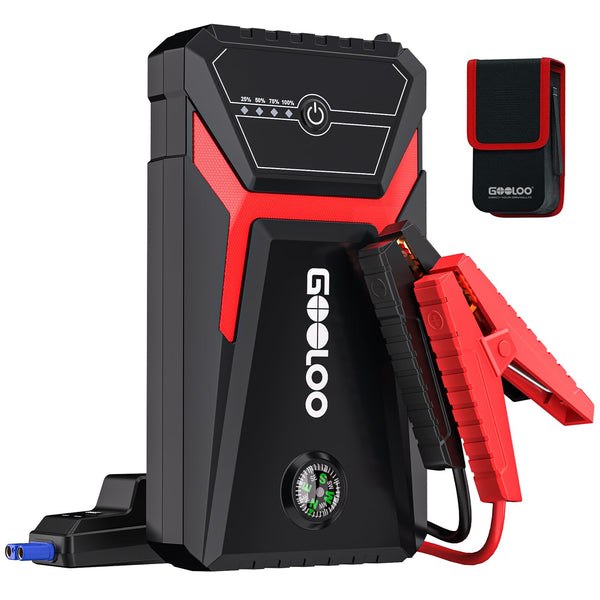 GOOLOO 1500A Jump Starter Power Pack, Car Battery Booster Jump Starter for 12V Vehicle(Up to 6.0L Gas,4.0L Diesel), Jump Pack and Jump Starters, With Smart Jumper and LED Torch